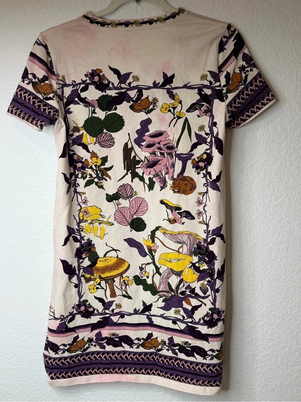 Tory Burch Most Wanted Mushroom Party Floral T-shirt Dress Women’s Small READ